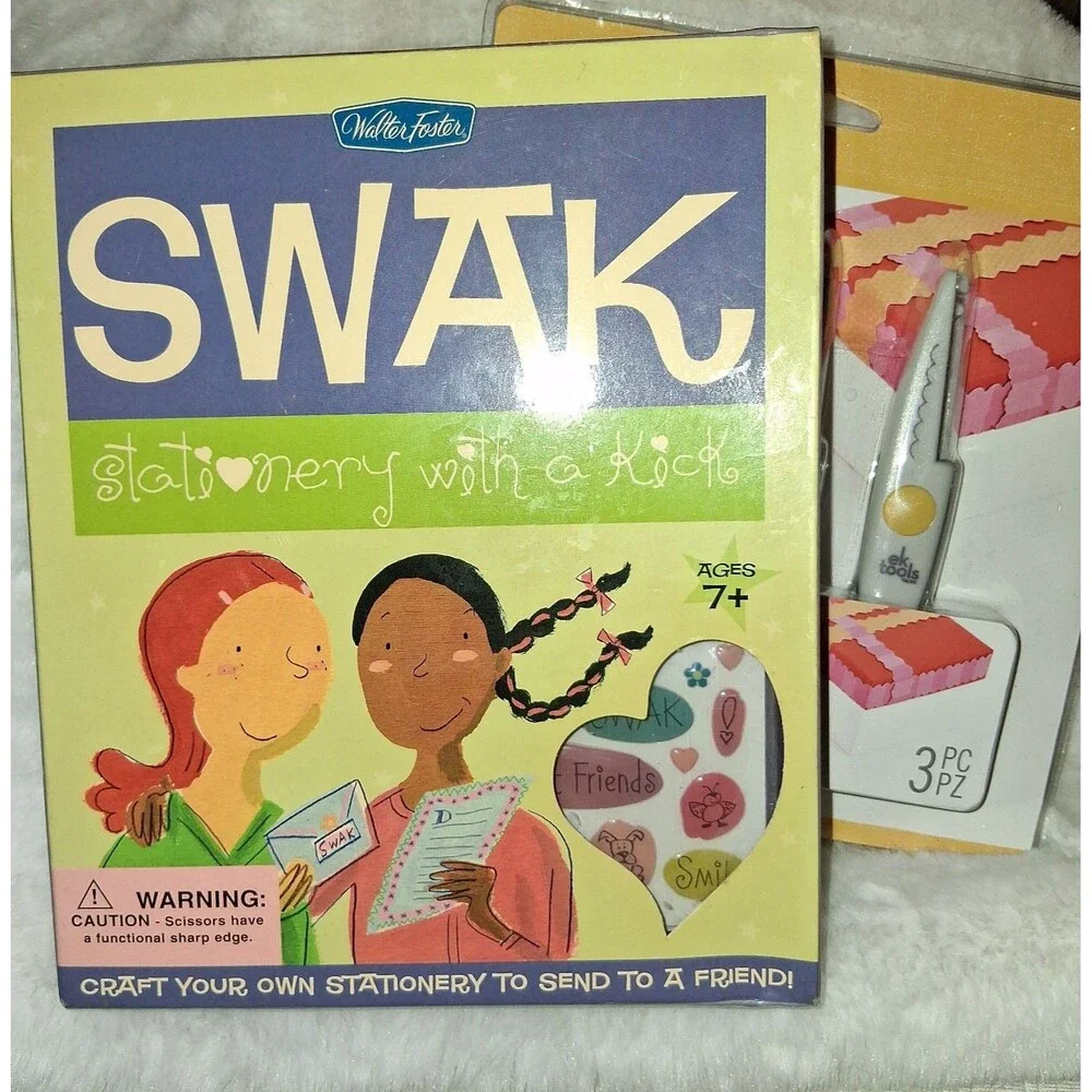 Vintage SWAK Walter Foster Stationary & Ek Tools 3 pack decorative scissors